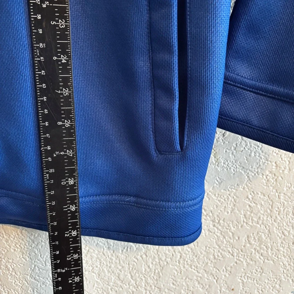 Vtg Adidas Mens Blue Full Zip Track Jacket Y2K Logo Oversized Large Streetwear